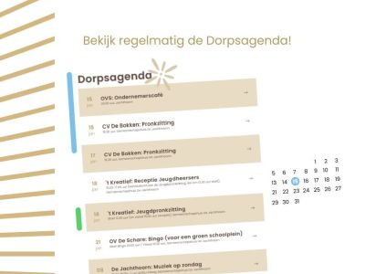 Bekijk regelmatig de Dorpsagenda