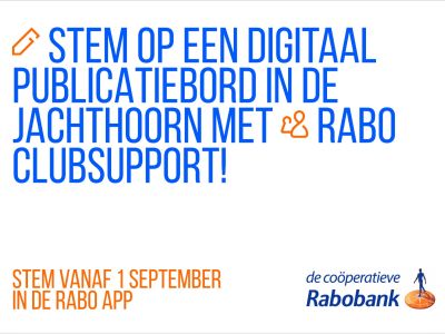 Ook de jachthoorn doet mee met rabo clubsupport