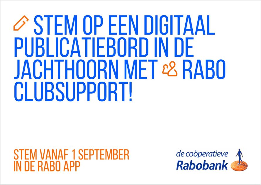 Ook de jachthoorn doet mee met rabo clubsupport