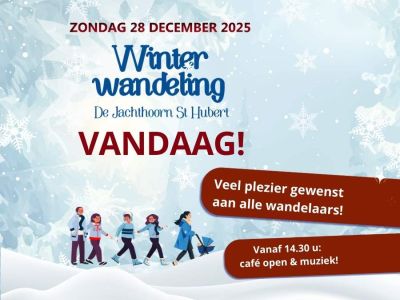 VANDAAG! De 1e editie van de Winterwandeling!