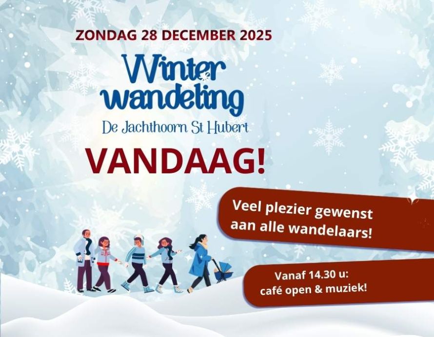 VANDAAG! De 1e editie van de Winterwandeling!