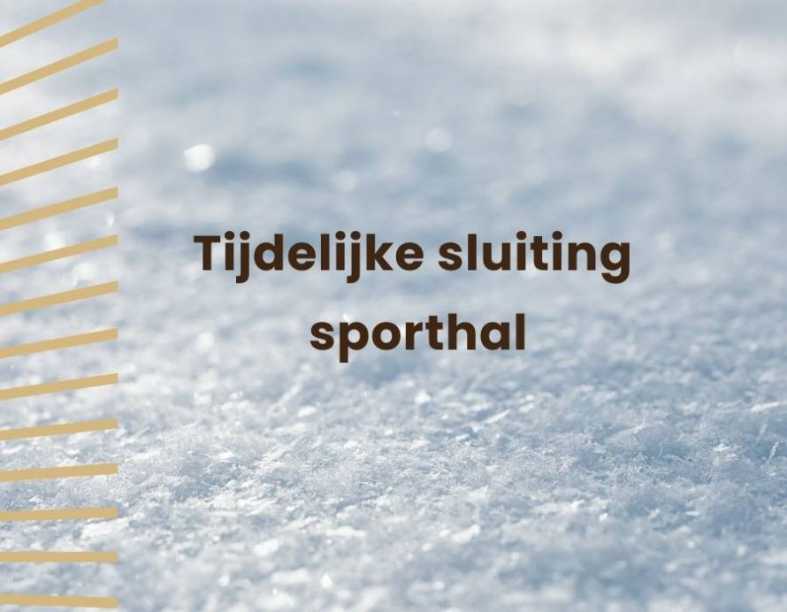 Gemeente sluit tijdelijk alle sporthallen wegens weer